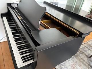 Vleugelpiano, Muziek en Instrumenten, Piano's, Zo goed als nieuw, Vleugel, Zwart, Ophalen