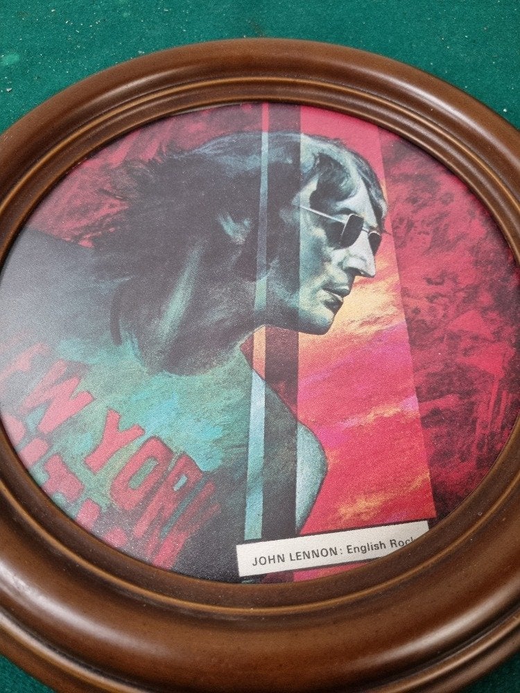 lijst rond met prent john lennon, Ophalen of Verzenden, 'T Olde Gre-j, Info@toldegrej.nl, Endepoelstraat 20f Didam
