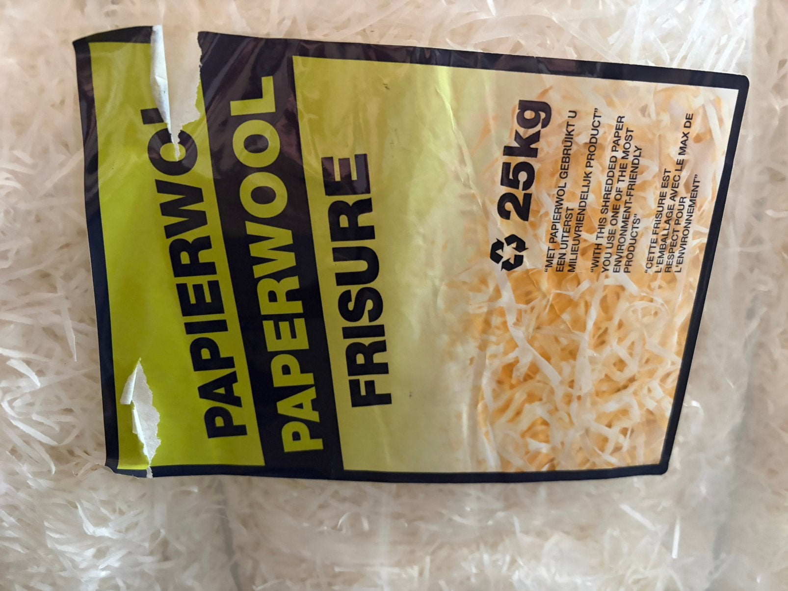 Papierwol, bijna volle zak, Ophalen, Zo goed als nieuw