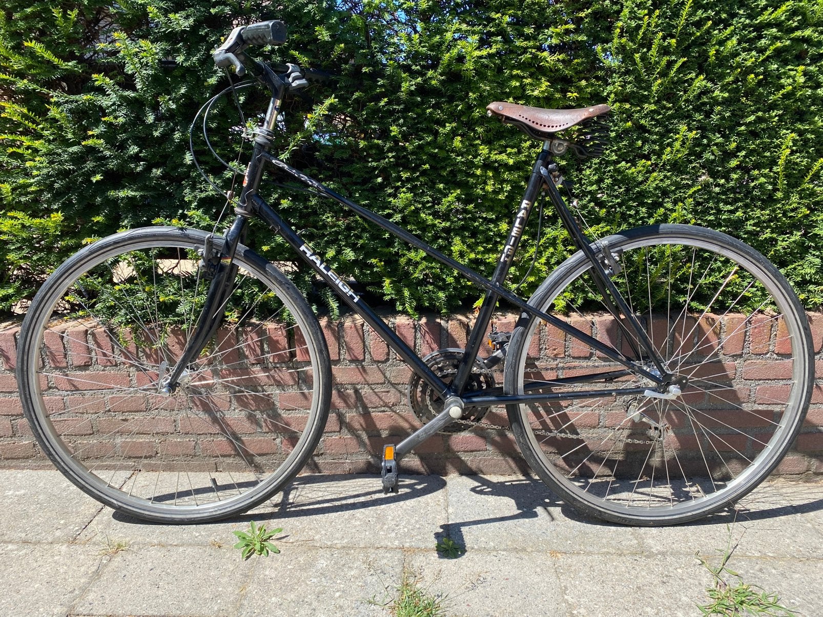 Raleigh Fiets - leren Brooks zadel - shimano versnellingen, 55 tot 59 cm, Ophalen