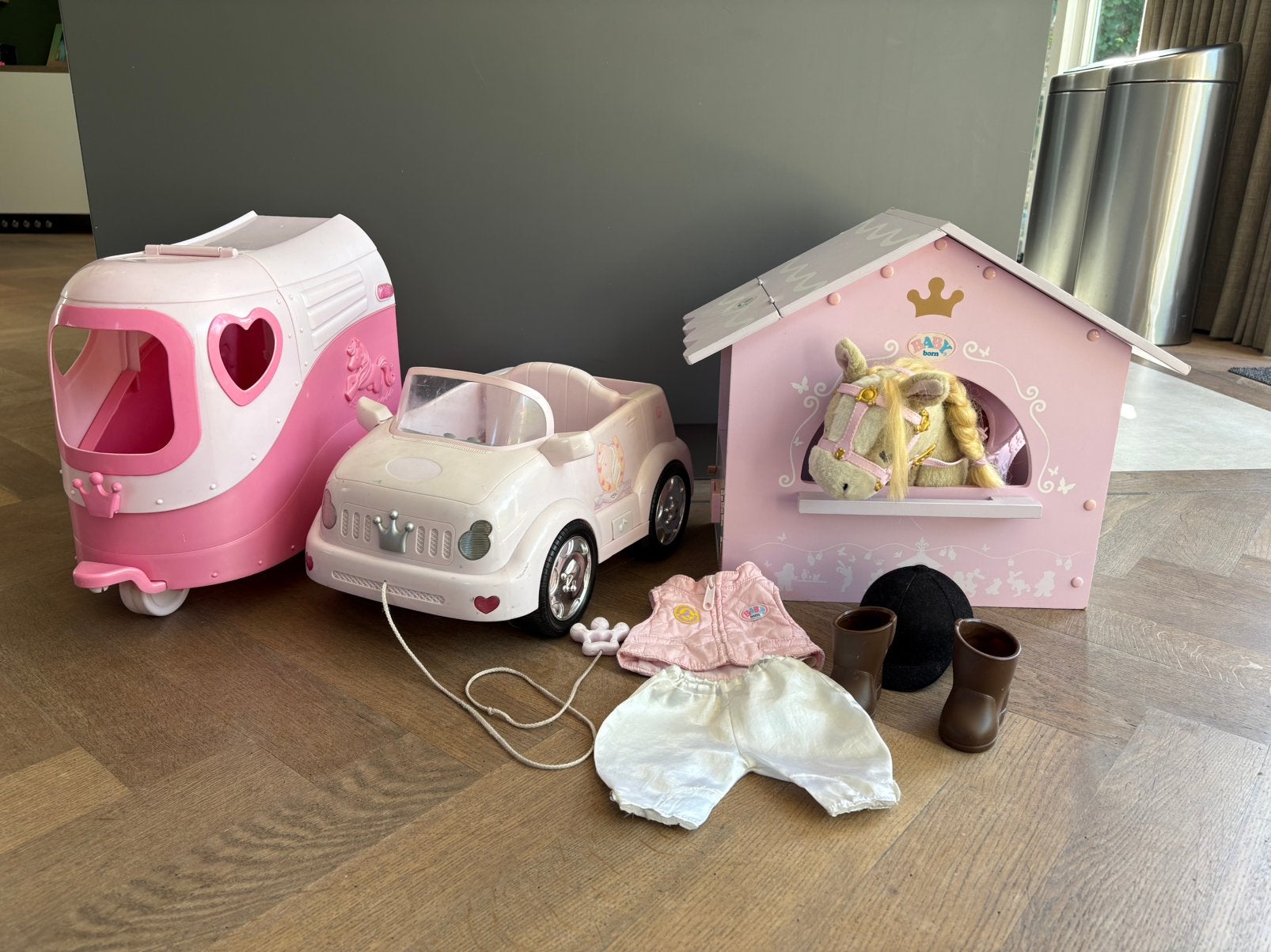 Baby born paarden spullen, Kinderen en Baby's, Ophalen, Gebruikt, Babypop