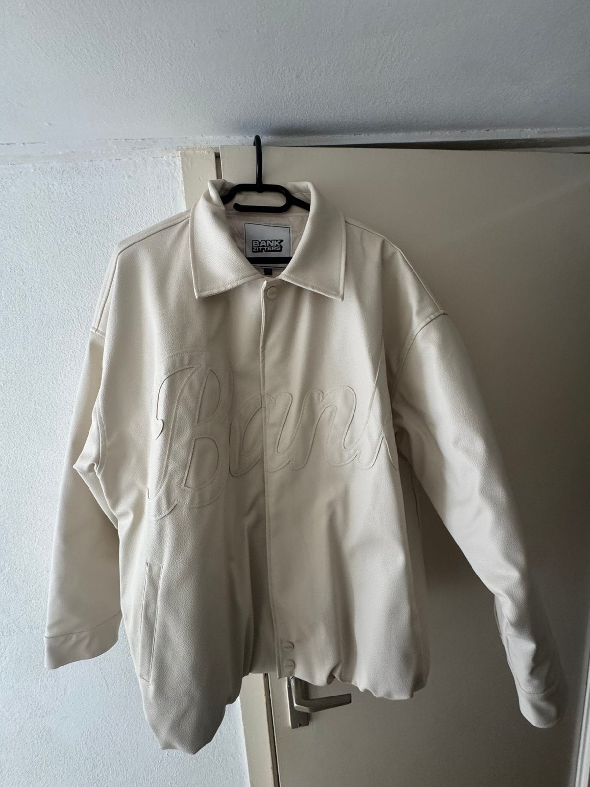Bankzitters world tour leren jas XL, Kleding | Heren, Ophalen of Verzenden, Zo goed als nieuw, Maat 56/58 (XL), Beige