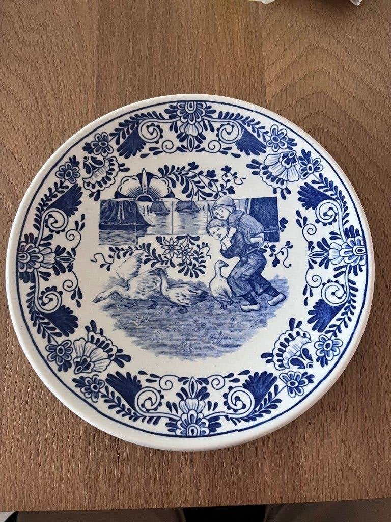 Delfts blauw wandbord Petrus Regout, Ophalen of Verzenden