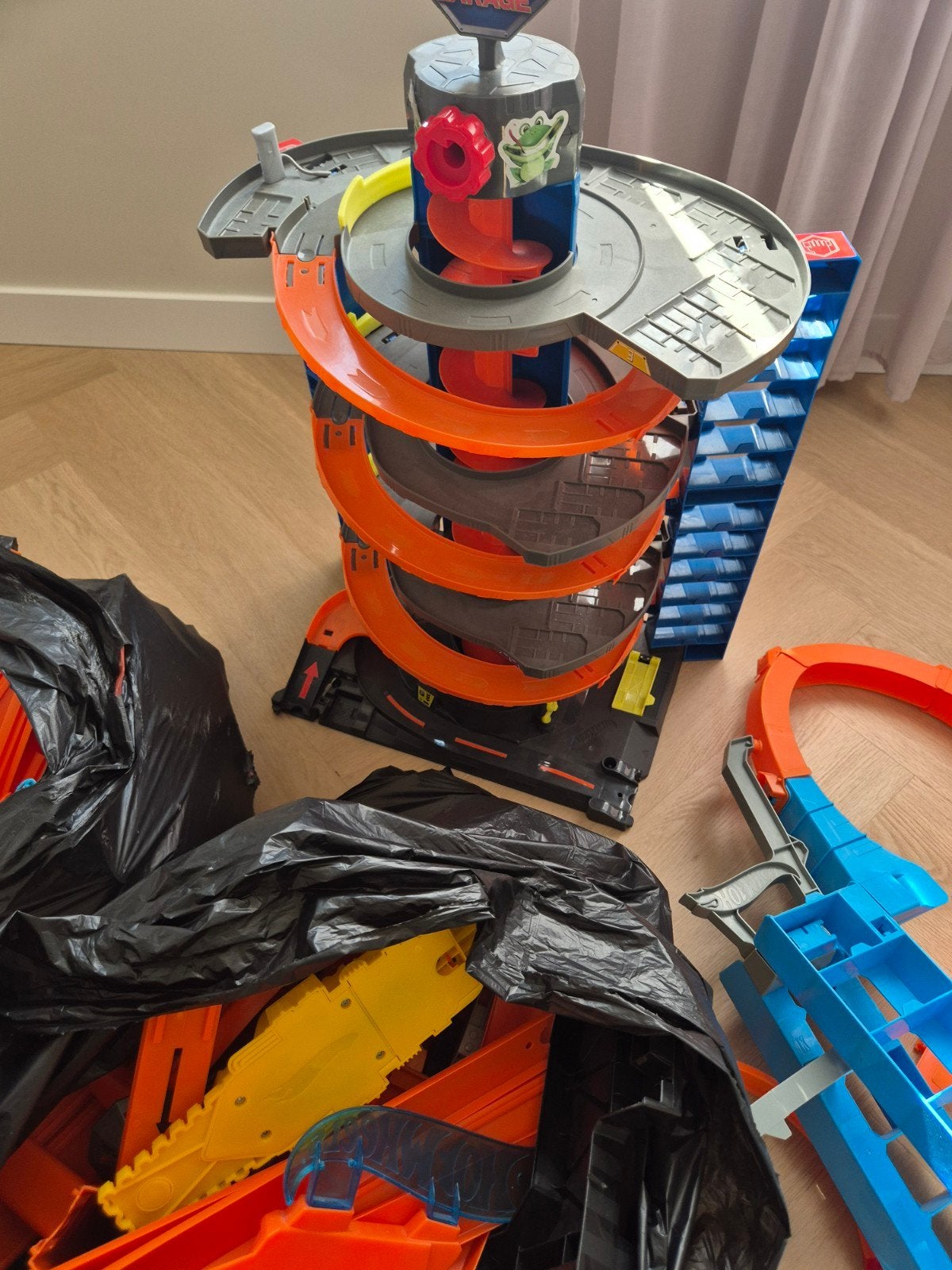 Hot Wheels Mega Garage Racebaan met extra onderdelen, Ophalen, Zelf te bouwen, Hot Wheels, Handmatig