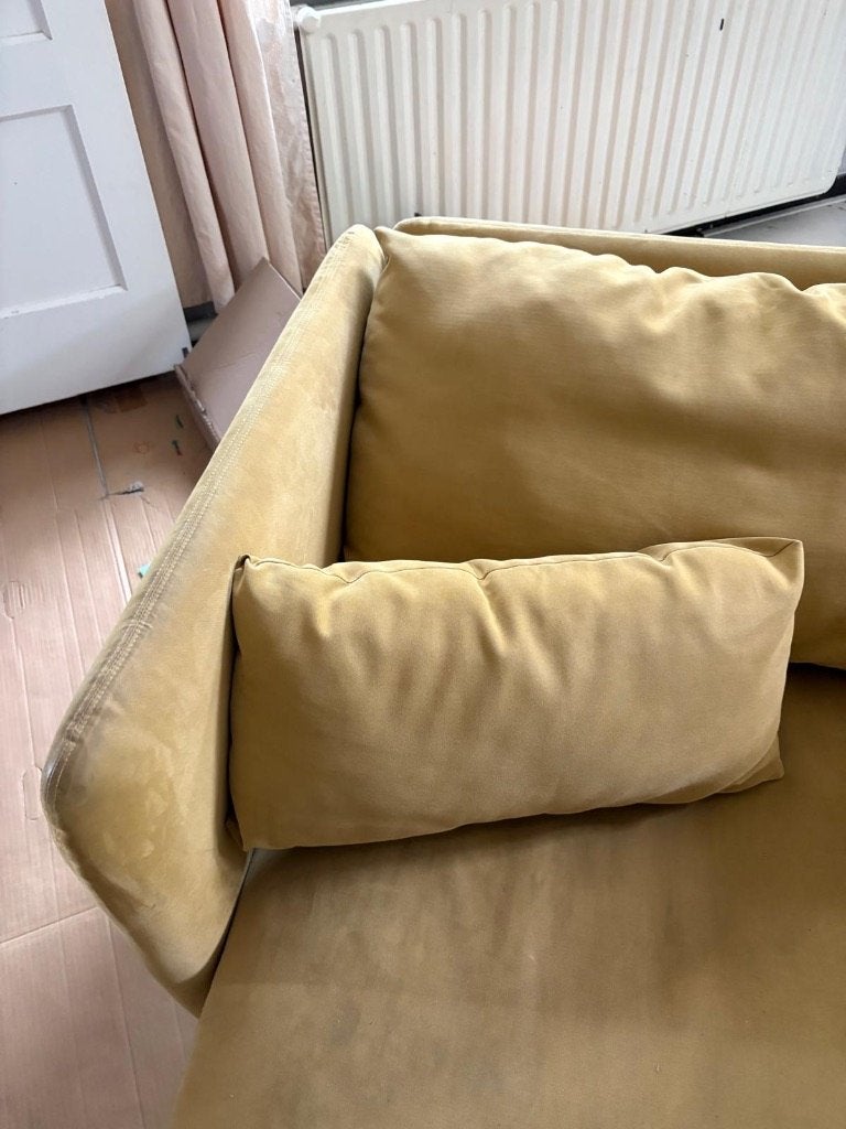 Gebruikte gele stoel, gratis af te halen, Huis en Inrichting, Ophalen, Gebruikt, Overige kleuren, Eén