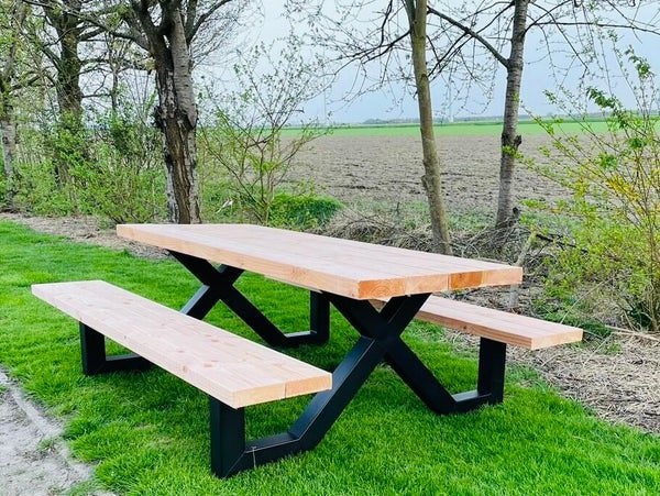 Douglas picknicktafels/ tuinmeubelen, Tuin en Terras, Picknicktafels, Ophalen, Nieuw, Rechthoekig, Hout