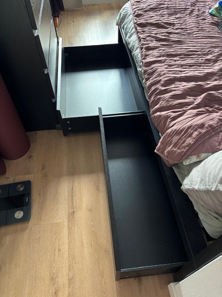 Under Bed Storage unit/ box, Ophalen, Zo goed als nieuw, Eenpersoons, Hout
