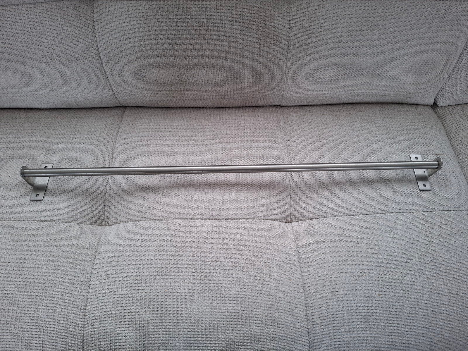 Metalen rail 80 cm - Handdoekrek of ophangsysteem, Ophalen, Gebruikt, Zilver, Metaal