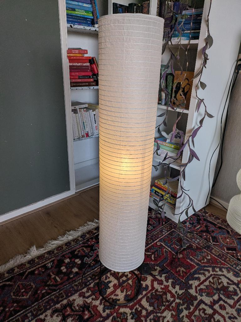 Rijstpapier vloerlamp Ikea, Huis en Inrichting, Lampen | Vloerlampen, Ophalen, Zo goed als nieuw, 150 tot 200 cm