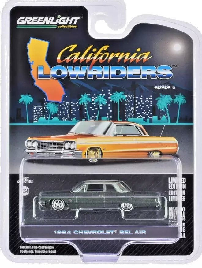 1964 Chevrolet Bel Air van Greenlight 1/64 Lowrider, Hobby en Vrije tijd, Ophalen of Verzenden, Nieuw, Auto