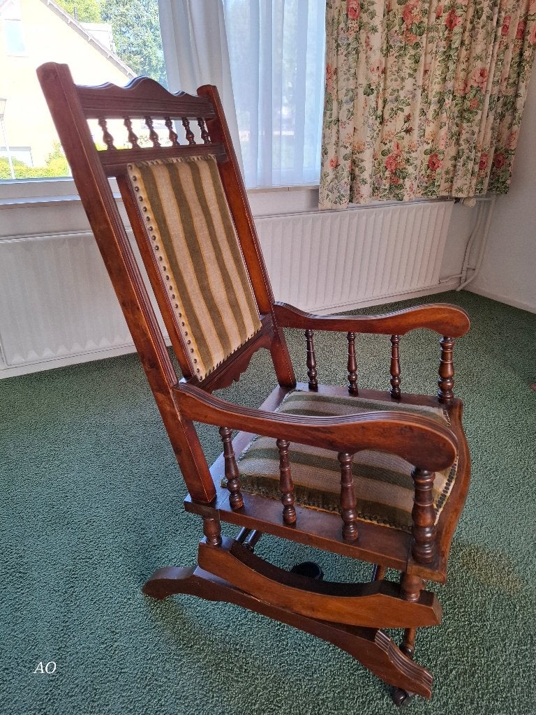 Antieke vintage 'Bobbin' schommelstoel, Ophalen