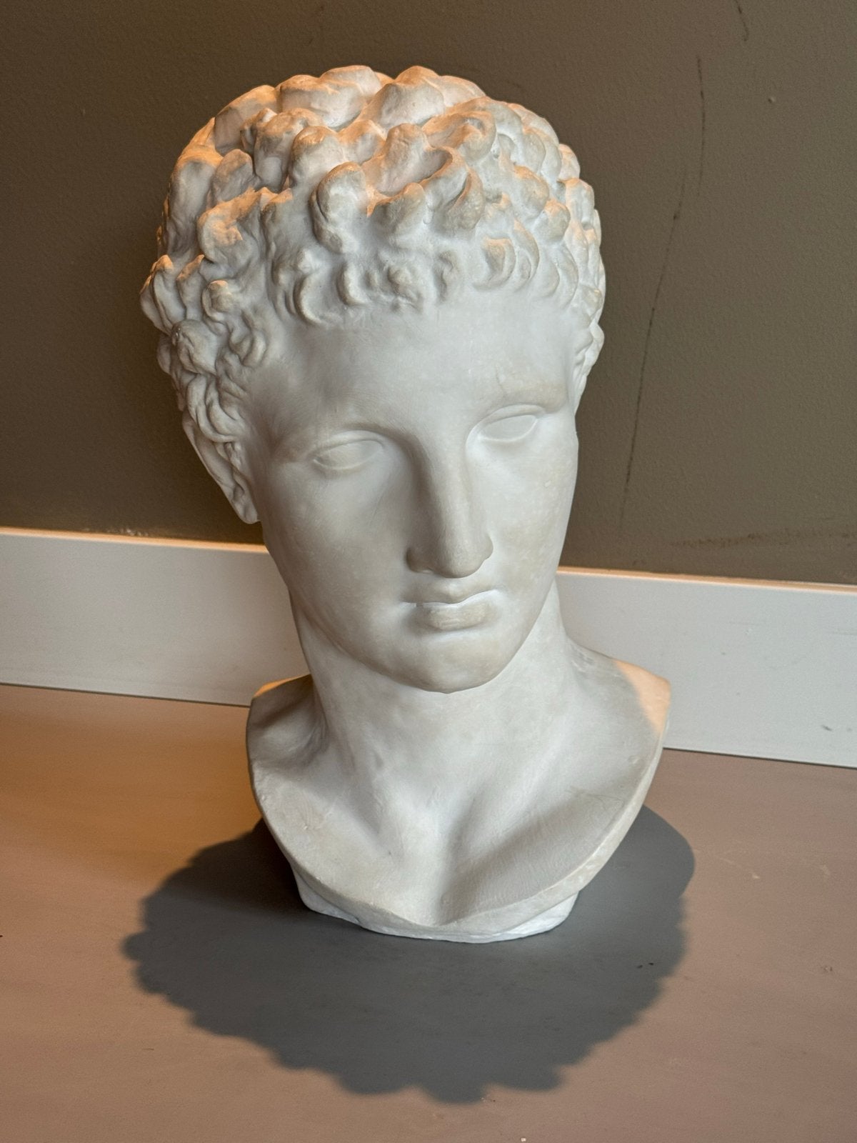 Massieve gipsen klassieke buste, Antiek en Kunst, Gips, Buste, Ophalen of Verzenden, Handgemaakt