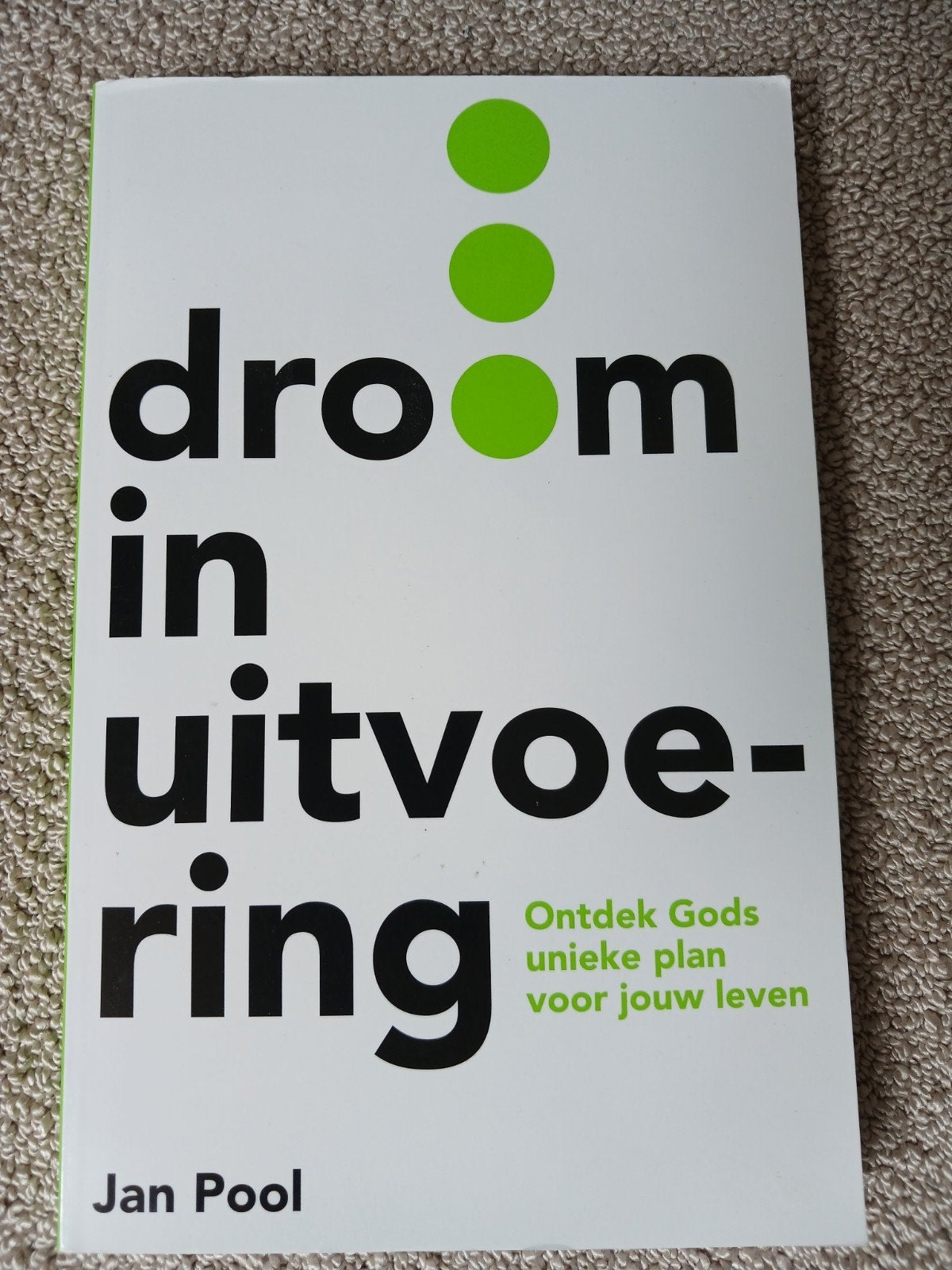 Jan Pool - Droom in uitvoering, Boeken, Jan Pool, Christendom | Protestants, Ophalen of Verzenden, Zo goed als nieuw