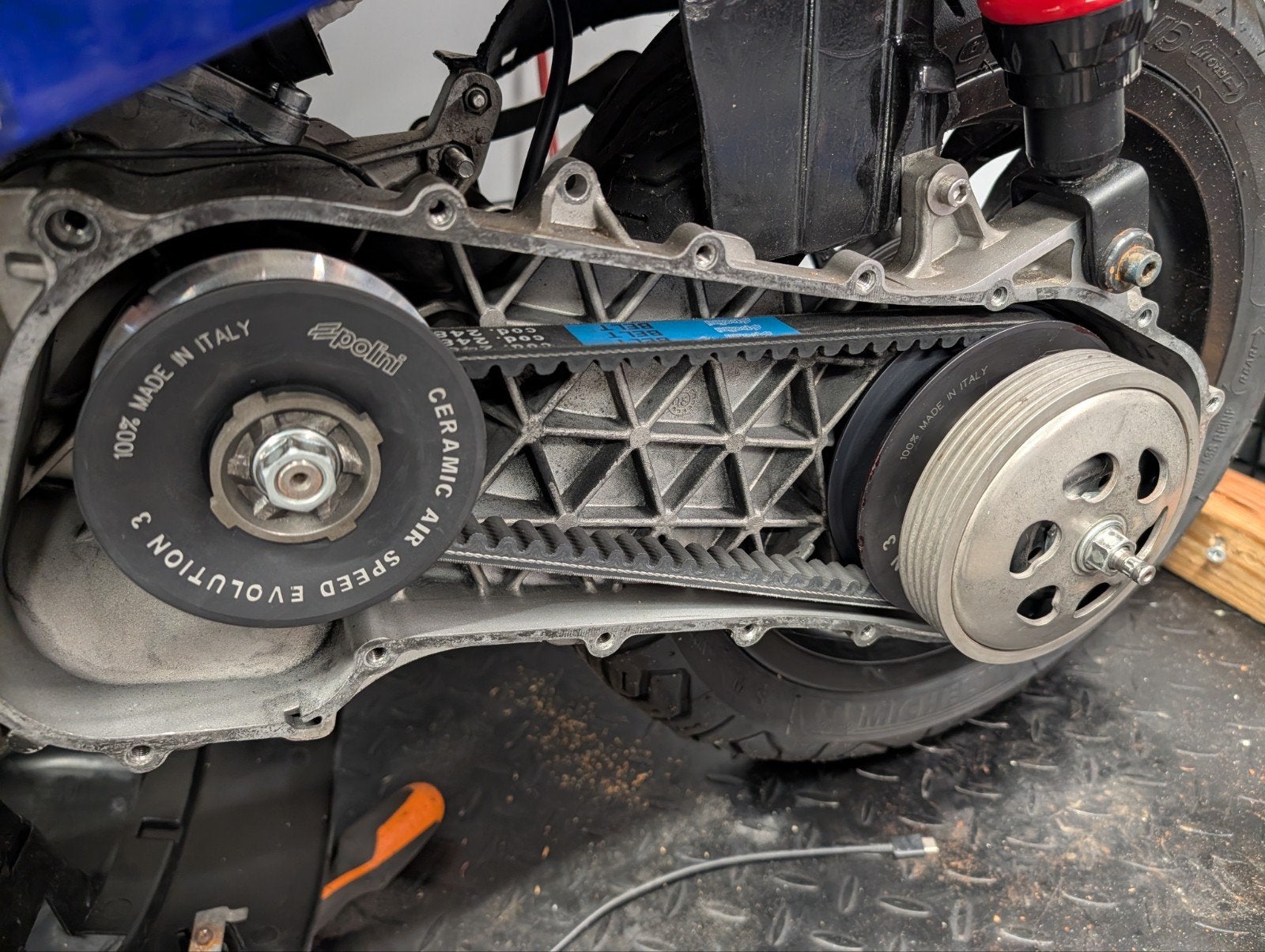 Polini Overrange Ceramic Piaggio met Malossi koppelingshuis, Ophalen of Verzenden, Zo goed als nieuw, Overige modellen