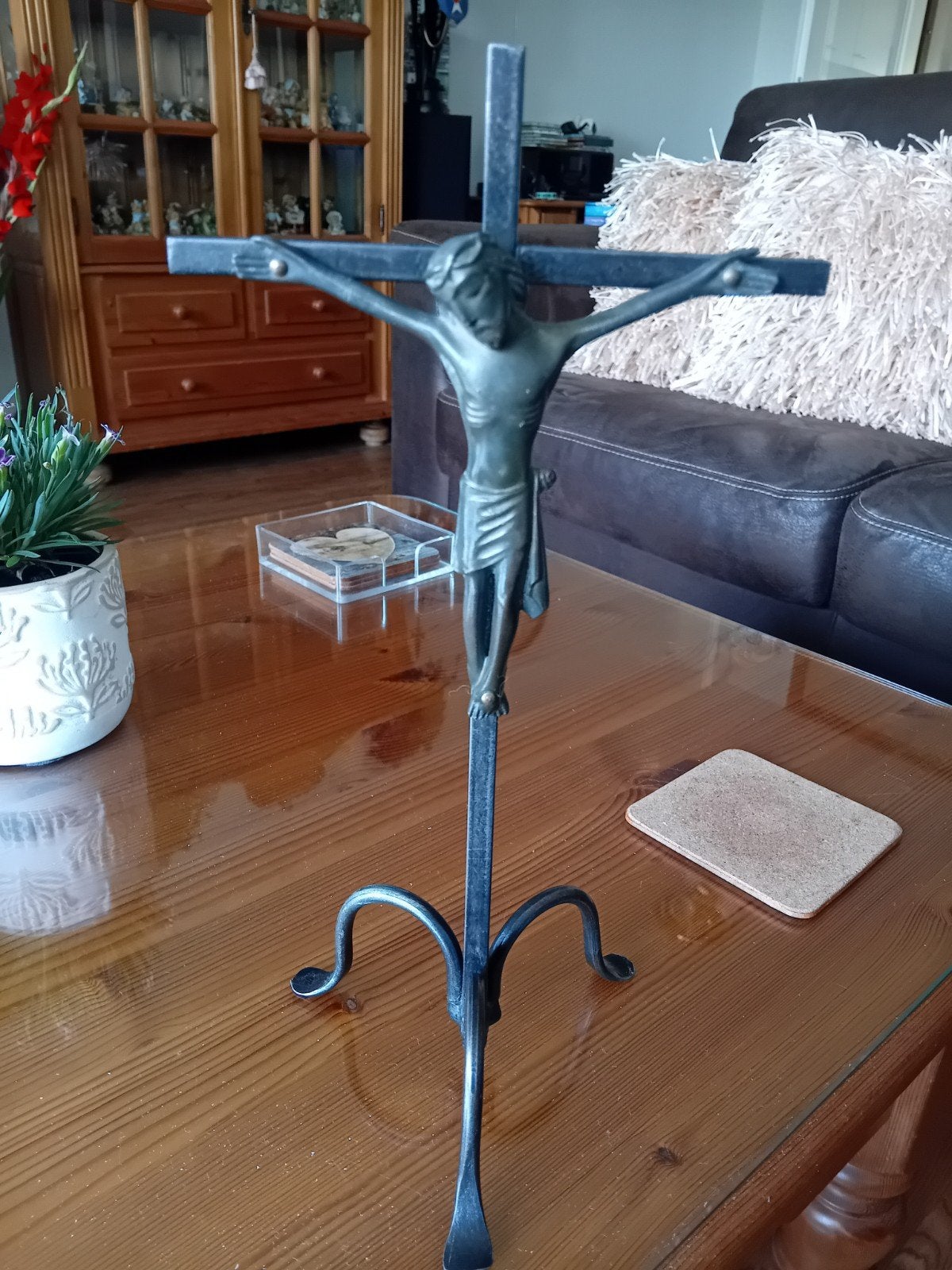 jesusbeeldje      op 3poot, Antiek en Kunst, Antiek | Religie, Verzenden