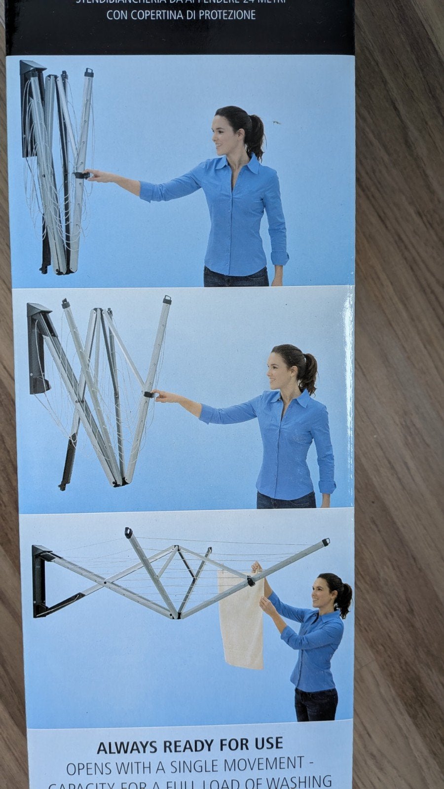 Brabantia WallFix 24 m wanddroogmolen met beschermhoes, Tuin en Terras, Droogmolens en Wasrekken, Ophalen, Nieuw, Droogmolen