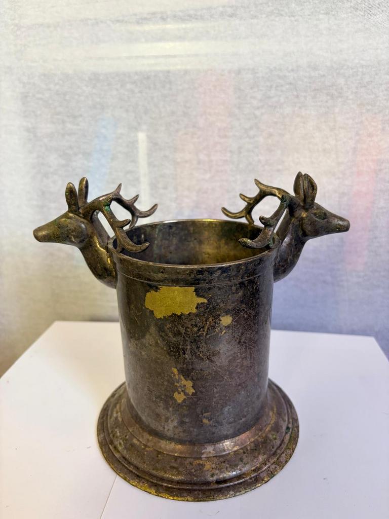 Antieke Koeler / Lepelpot met Hertendesign, Ophalen of Verzenden