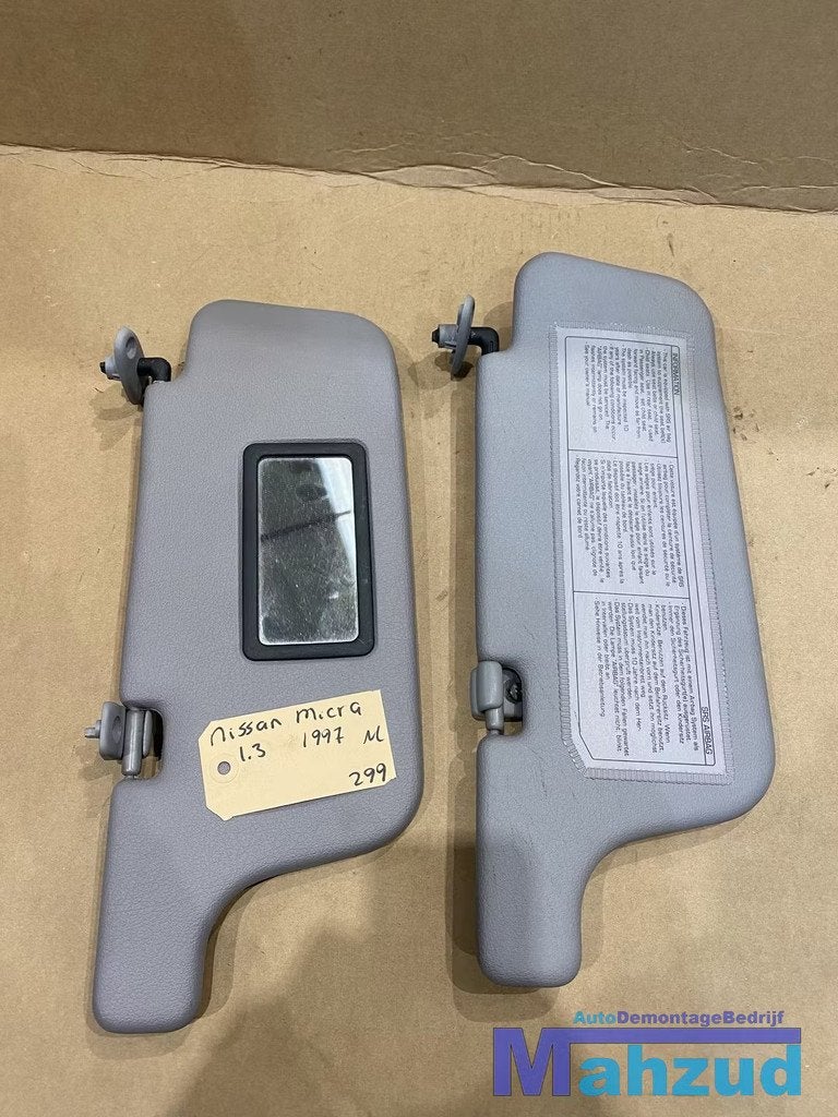 NISSAN MICRA 2 K11 Links rechts zonneklep 1993-2002, Takashima 1-chome 1-1
220-8686  Yokohama, Ophalen of Verzenden, NISSAN_SR@mail.nissan.co.jp