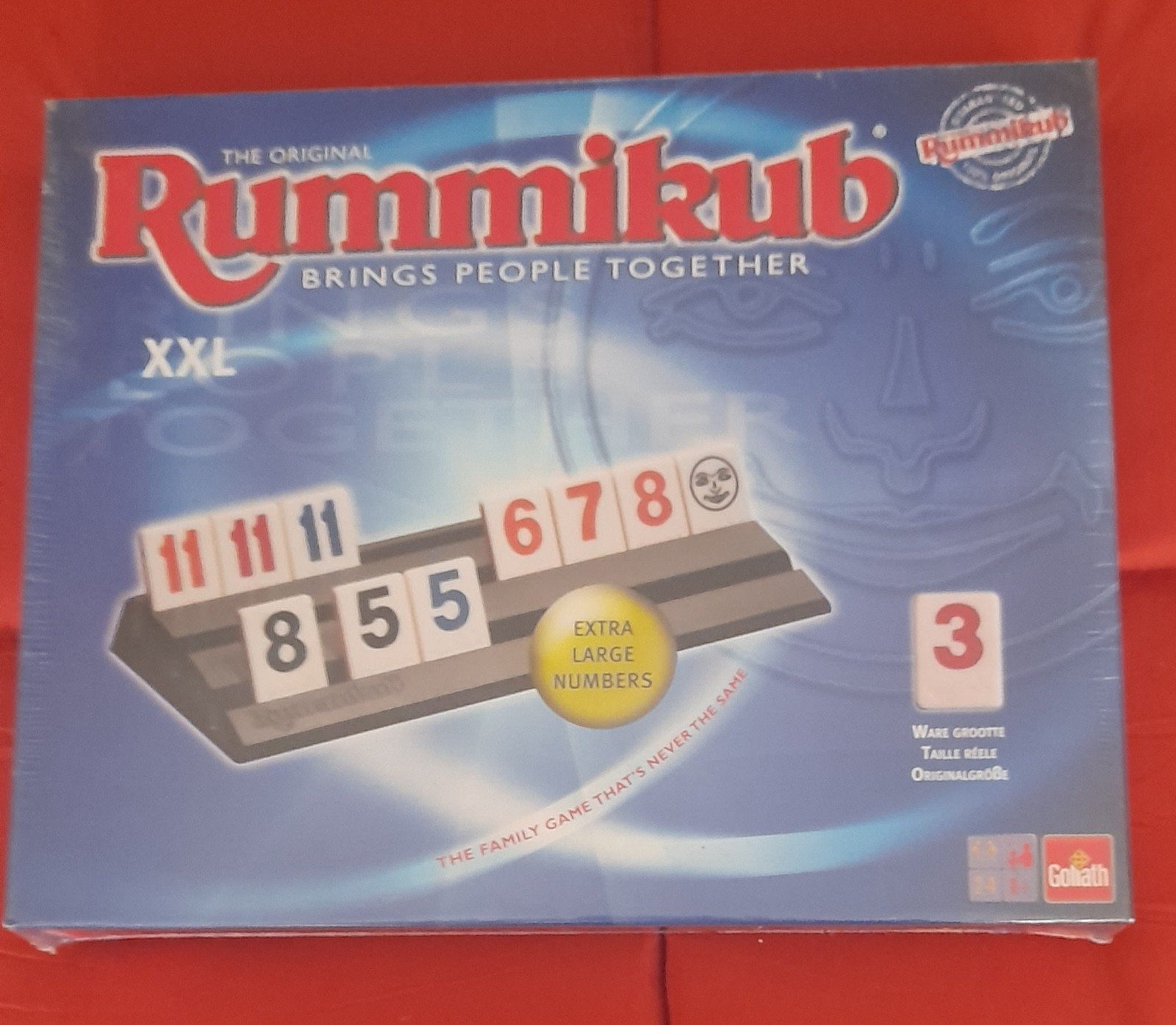 Rummikub XXL - originele familiespel met extra grote cijf, Ophalen