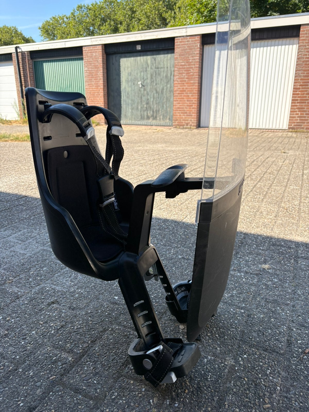 Bobike fietsstoeltje met windscherm, Ophalen, Voetsteuntjes, 0 t/m 18 kg, Voorzitje