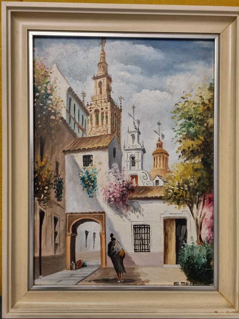 Schilderij stadje, Ophalen