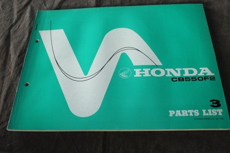 Honda CB550 F2 four 1978 motorcycle parts list CB550F2, Motoren, Ophalen of Verzenden, Honda
