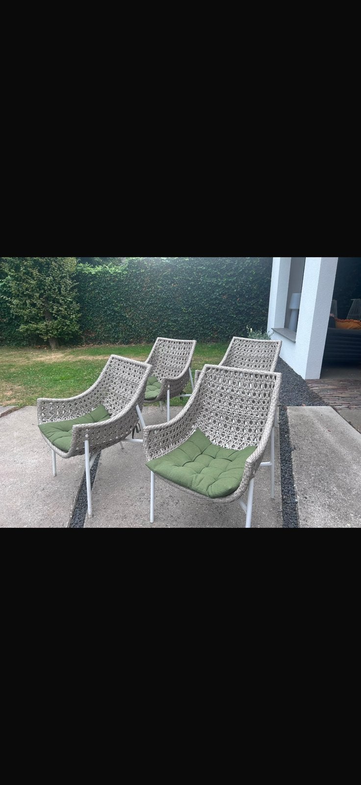 Wit grijze stoelen, Ophalen, Zo goed als nieuw, Kunststof