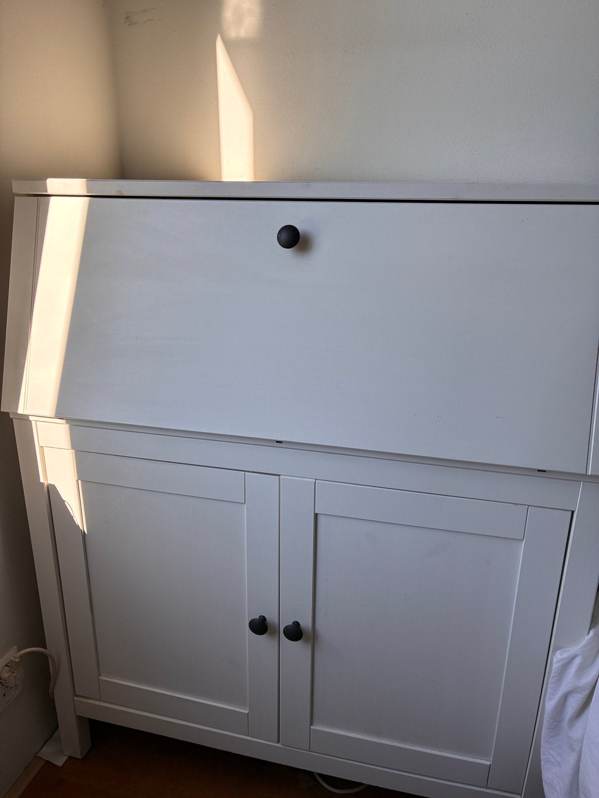 IKEA Hemnes secretaire wit - Zo goed als nieuw, Huis en Inrichting, Ophalen, Opbergruimte, Hout, Secretaire