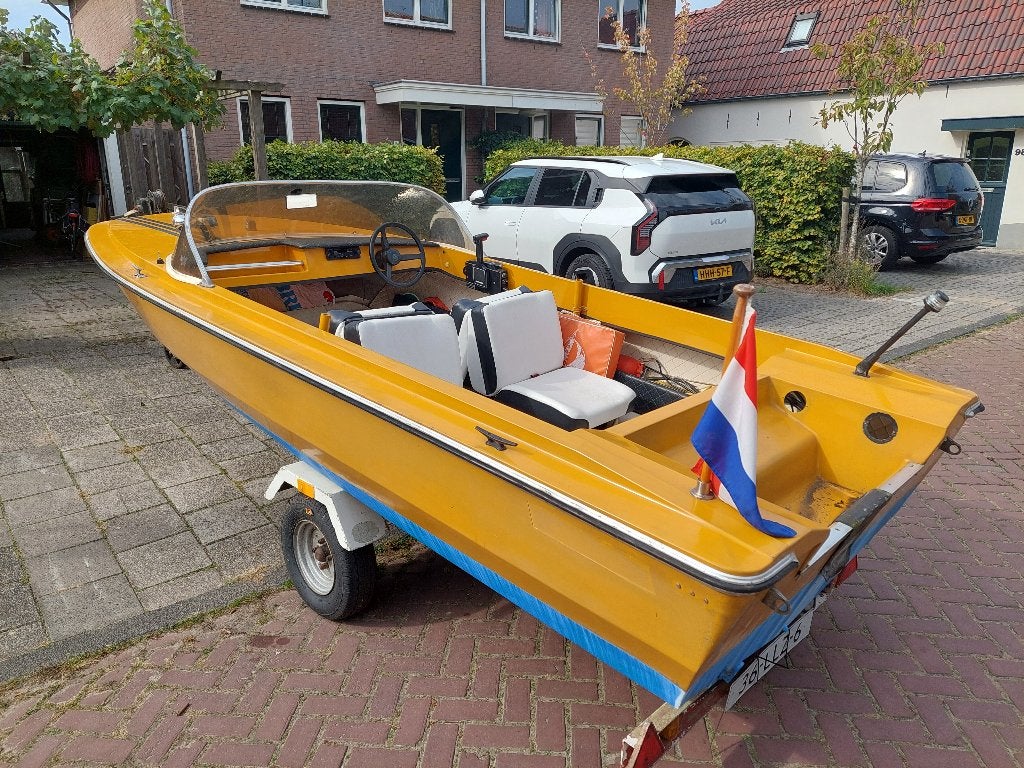 Beekman boot 4.5m + Mariner 9.9 PK 4-Takt (Elek. start), Gebruikt, Buitenboordmotor, Beekman, Polyester