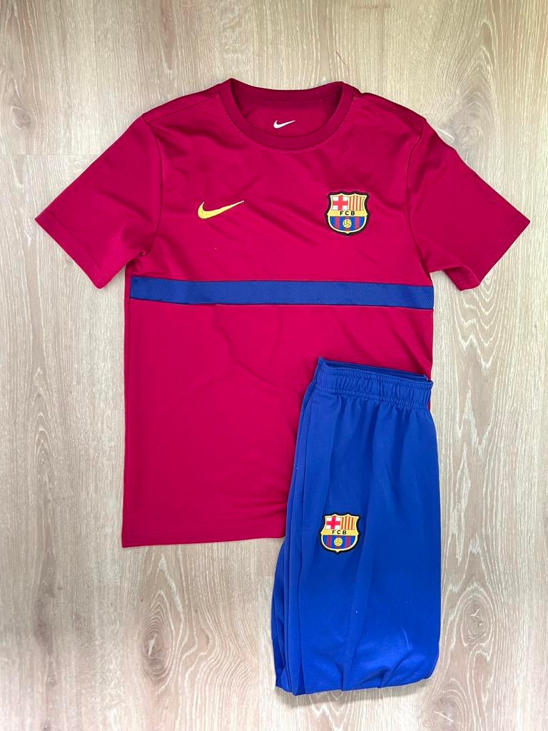 FC Barcelona trainingsset Nike 21/22 maat 158, Gebruikt, Jongen of Meisje, Sport- of Zwemkleding, Ophalen of Verzenden