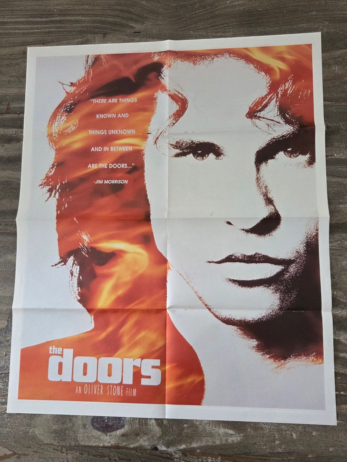 Vintage The Doors Film Poster, Ophalen of Verzenden, Zo goed als nieuw, A1 t/m A3, Film en Tv