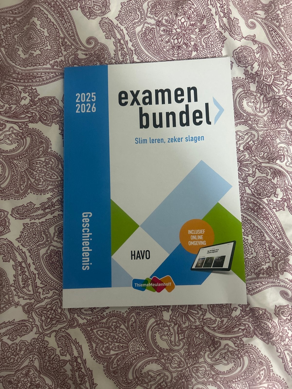 Examenbundel Geschiedenis HAVO 2025-2026, Boeken, Ophalen of Verzenden, Zo goed als nieuw, HAVO, Geschiedenis