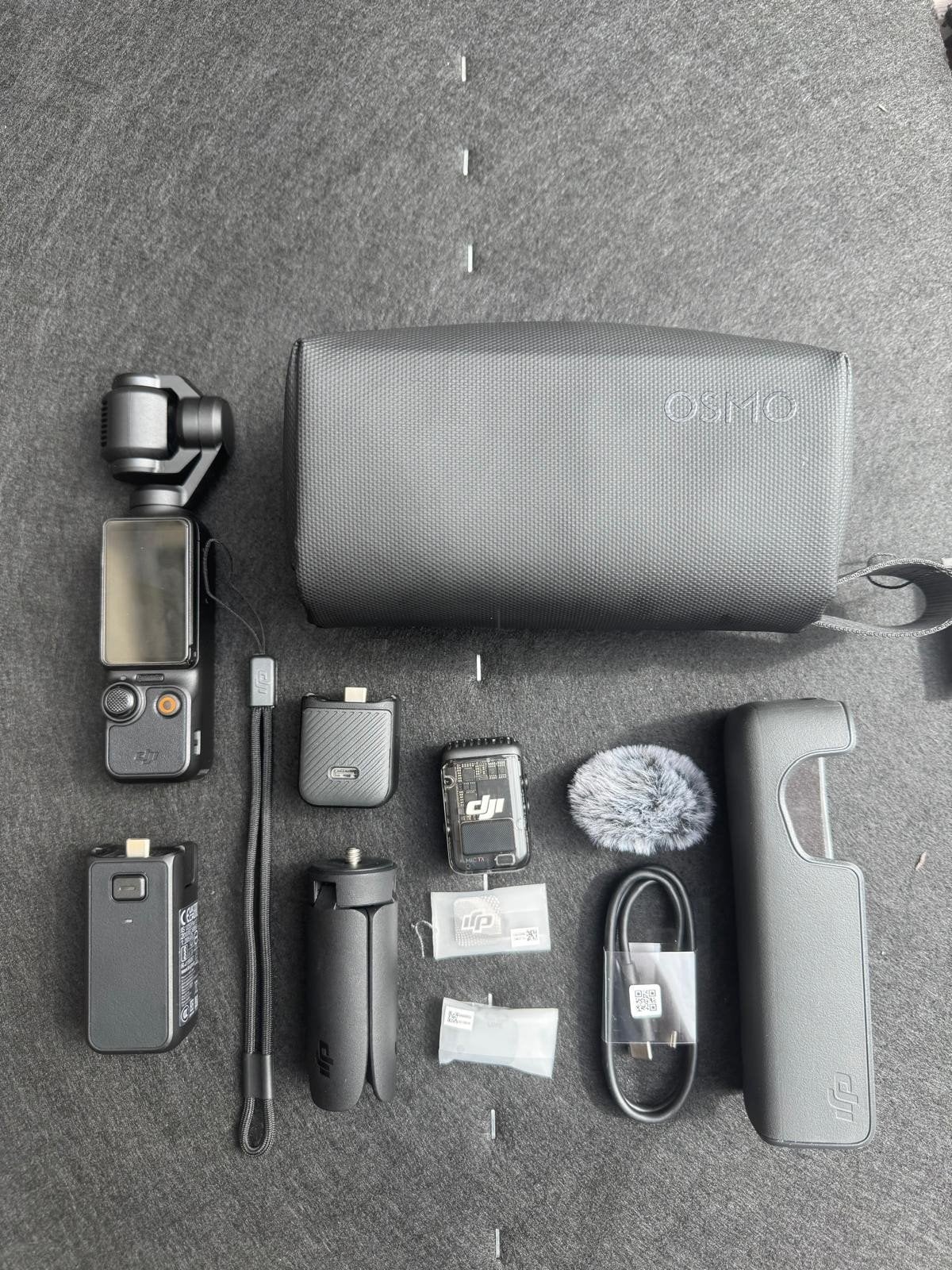 DJI Osmo Pocket 3 Creator Combo met SanDisk Extreme 256GB, Geschikt voor 4K video, Zo goed als nieuw, MicroSD, Videocamera