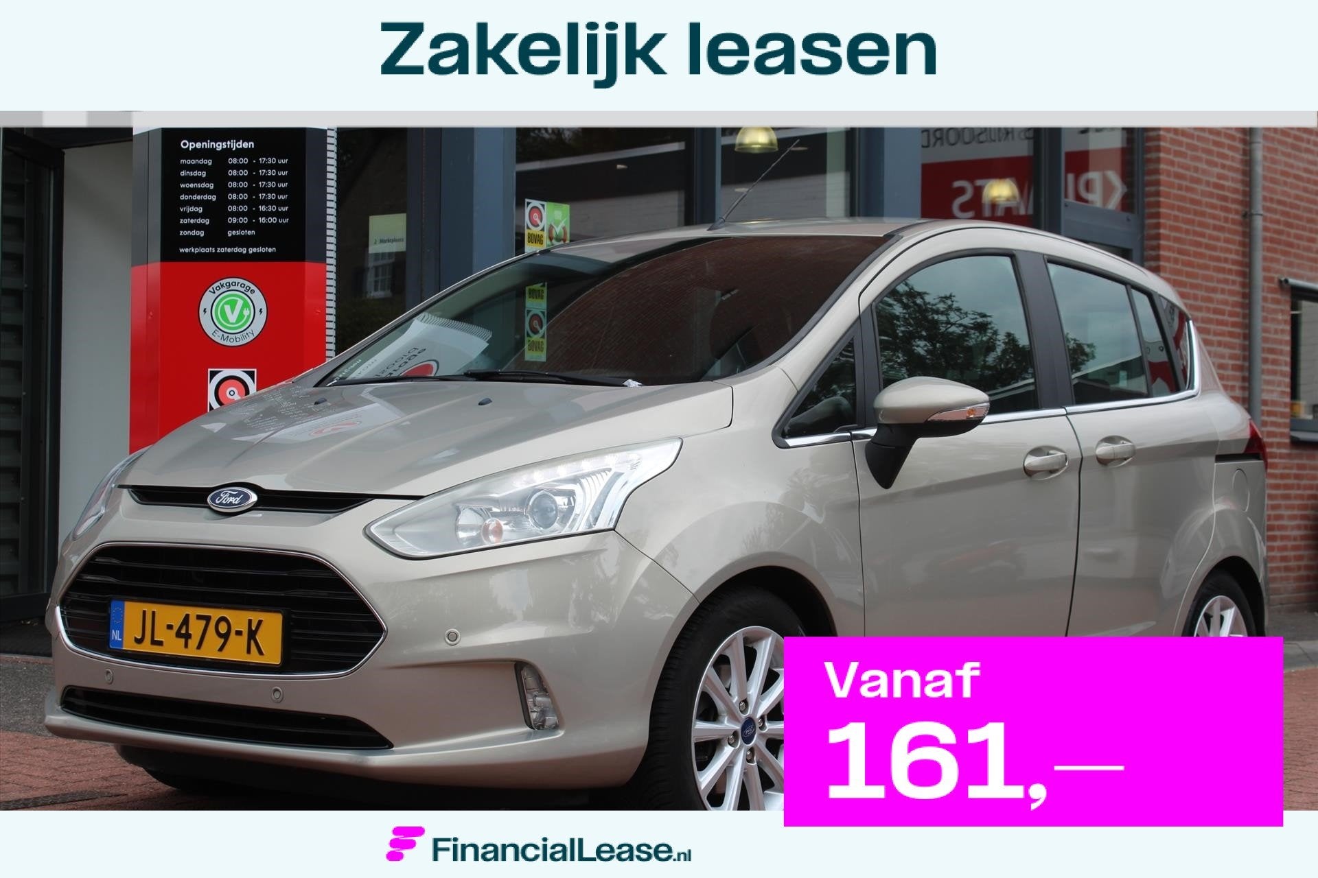 FORD B-Max 1.0 *Titanium* | Trekhaak | Navigatie | Camera |, Gebruikt, Origineel Nederlands, Bedrijf, Handgeschakeld