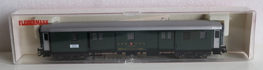 Fleishmann 5130 bagagerijtuig type D SBB FFS Zwitserland, Gelijkstroom, Fleischmann, Wagon, Ophalen of Verzenden