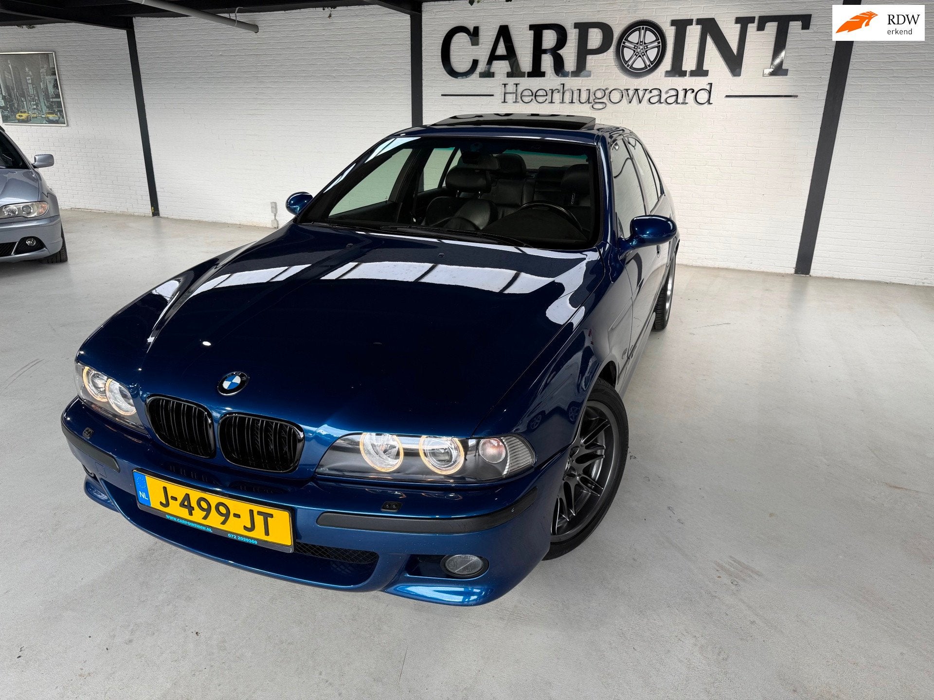 BMW 5-serie M5 1999 Carpass 94000KM Schuifdak Sportuitlaat 4, Euro 2, Achterwielaandrijving, Xenon verlichting, Blauw