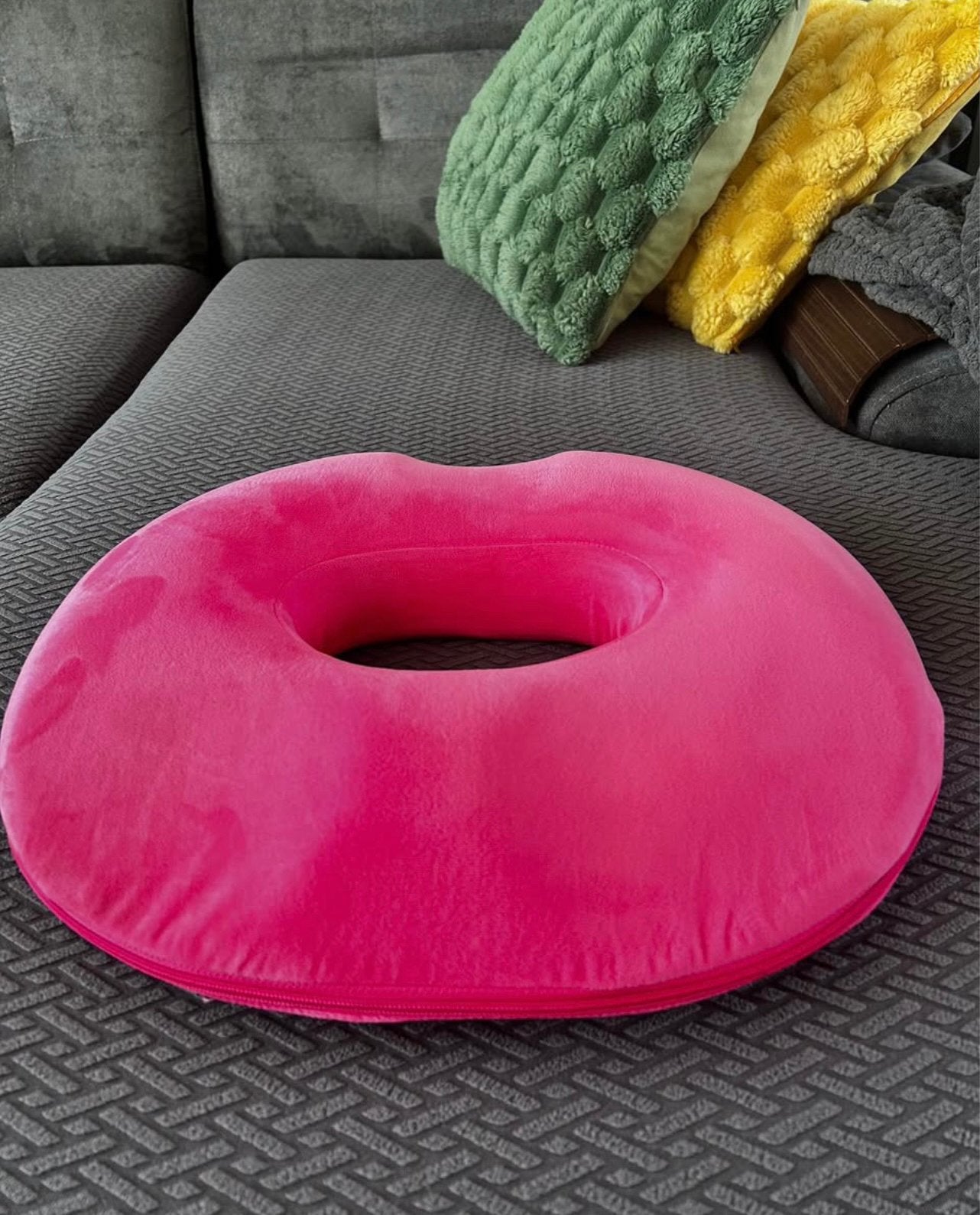 Kussen donut, Rond, Ophalen of Verzenden, Zo goed als nieuw, Roze