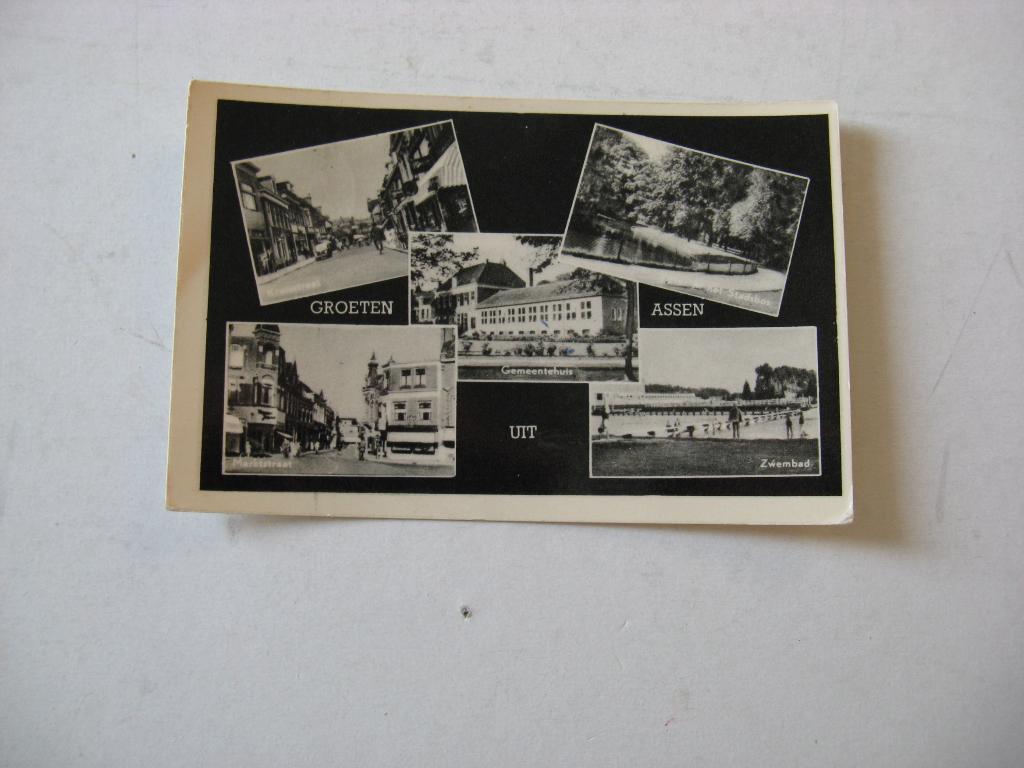 Groeten uit Assen   5 luik, Ophalen of Verzenden, Voor 1920, Gelopen, Noord-Brabant