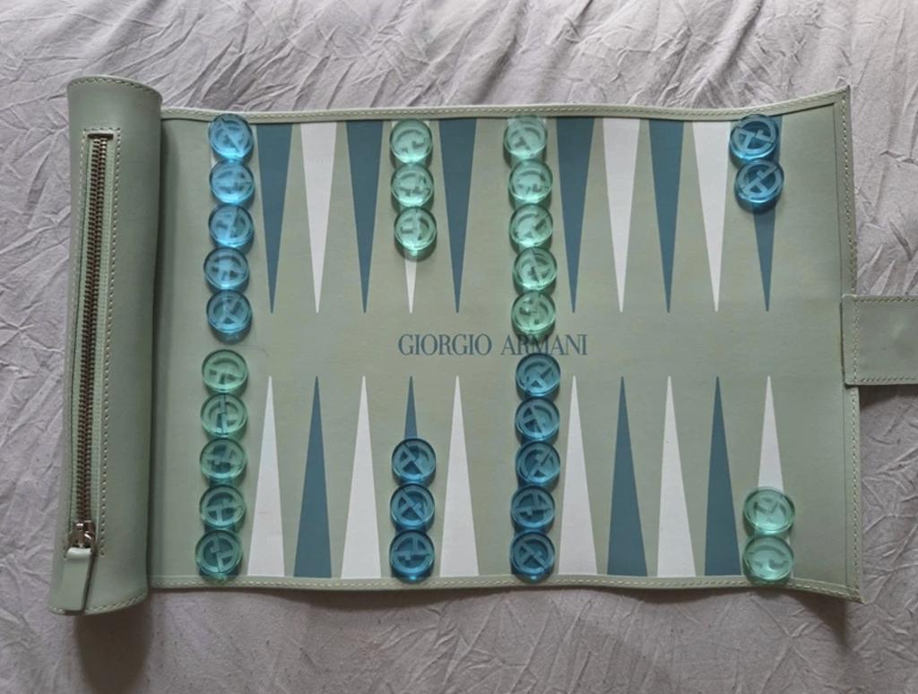 Giorgio Armani leather Backgammon, Ophalen of Verzenden