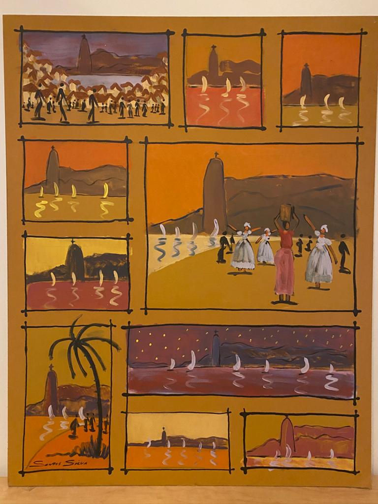 Rio de Janeiro schilderij Santos Silva, Antiek en Kunst, Ophalen