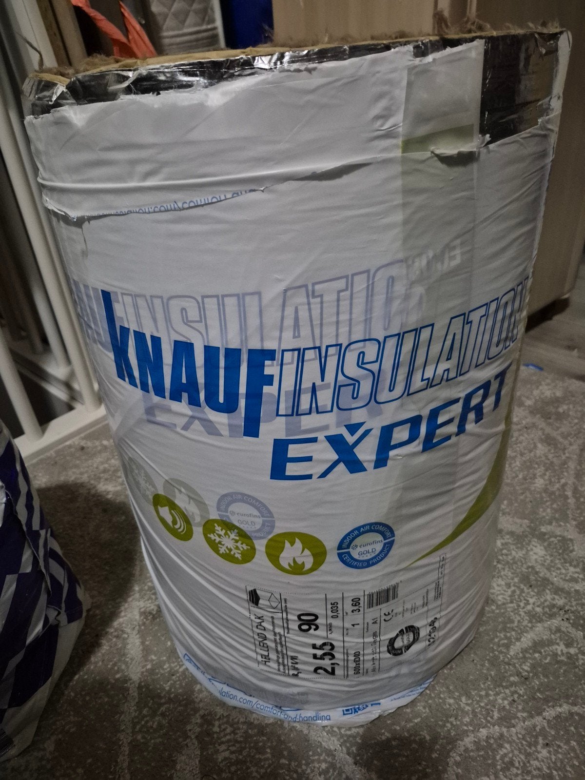 Knauf Isolatie Expert - Glaswolrol voor optimale isolatie, Doe-het-zelf en Verbouw, Ophalen, 4 tot 8 cm, Vloerisolatie, Nieuw