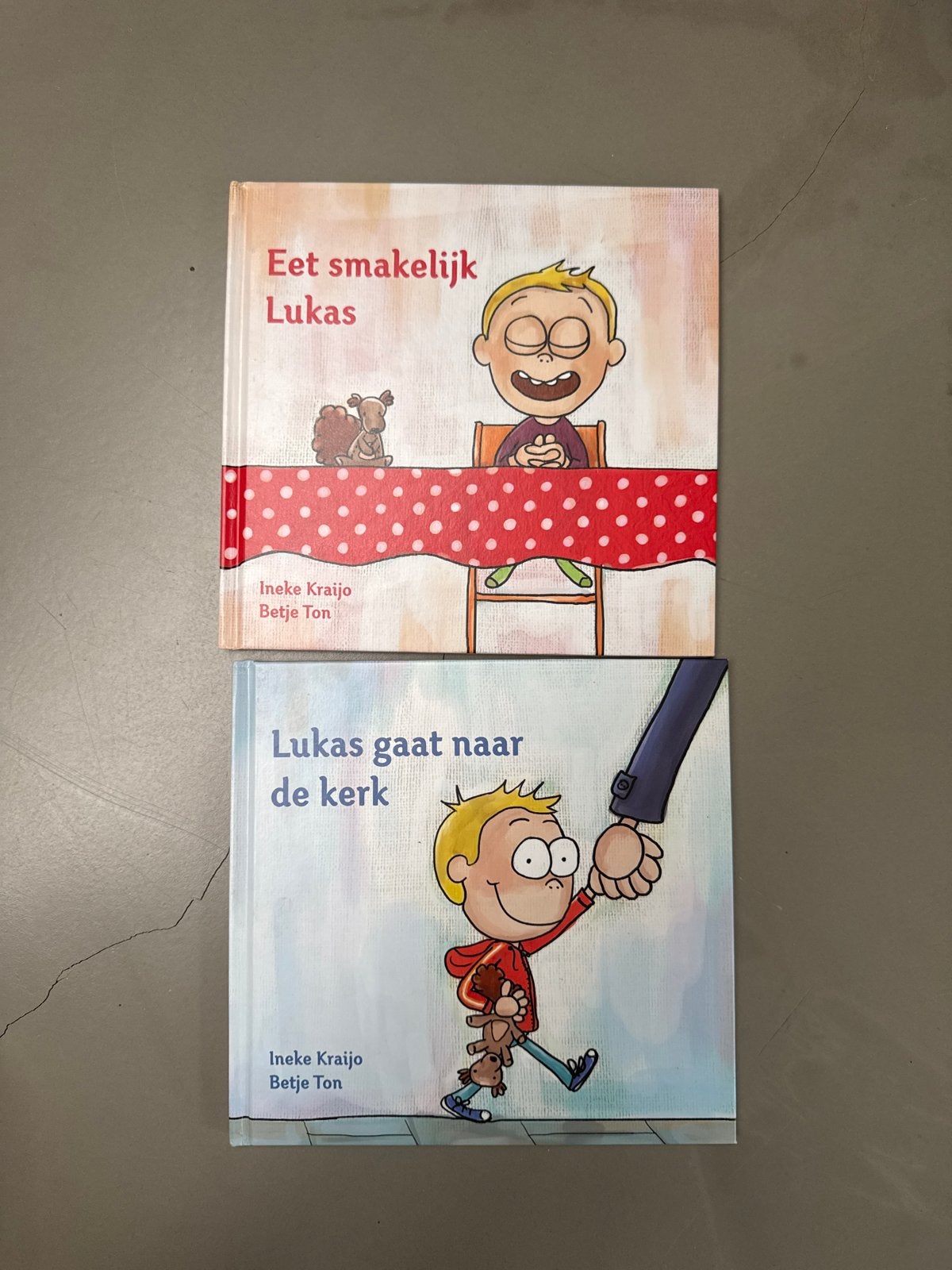 2x Lukas Prentenboek: Eet smakelijk & Naar de kerk, Ophalen of Verzenden, Zo goed als nieuw, 2 tot 3 jaar