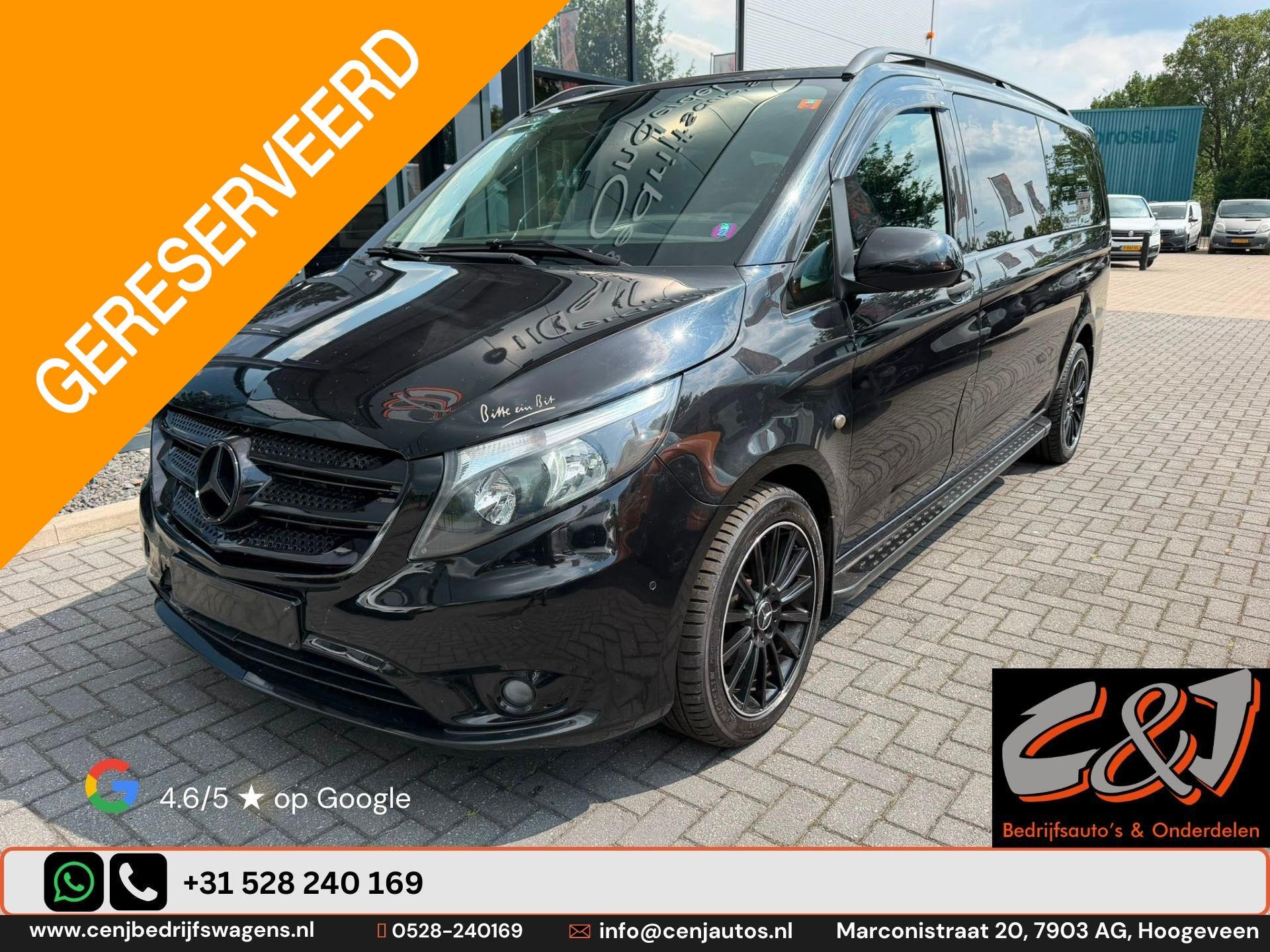 Mercedes-Benz Vito Tourer 116 BlueTEC Pro Extra Lang 9 pers., Auto diversen, Schadeauto's, Automaat, Overige carrosserieën, Zwart