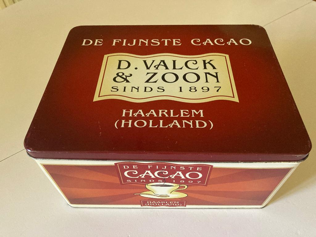 Groot cacaoblik, Verzamelen, Ophalen of Verzenden, Gebruikt, Overige