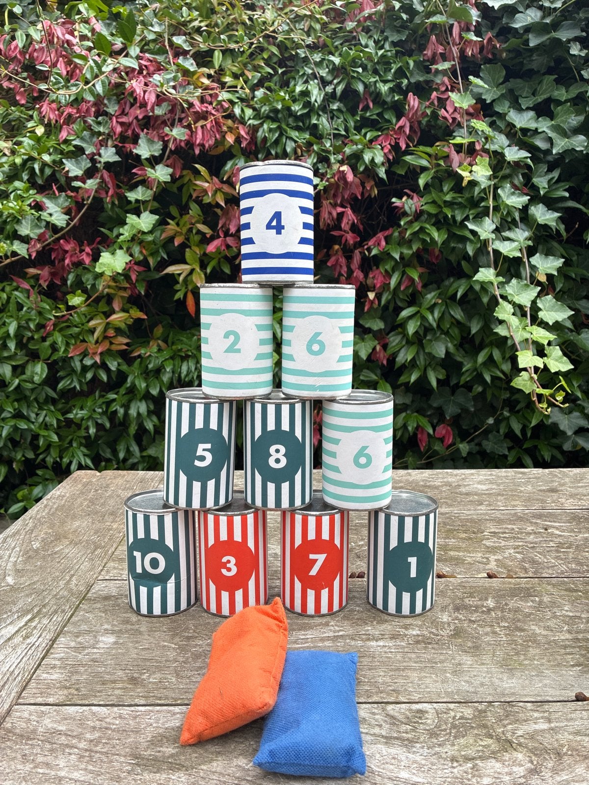 Blikgooien Spel met Zitzakjes - Leuk voor Buiten!, Ophalen, Gebruikt, Jongen of Meisje