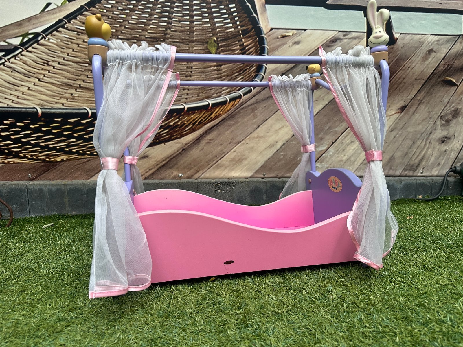 Baby born poppenbedje, Ophalen, Gebruikt