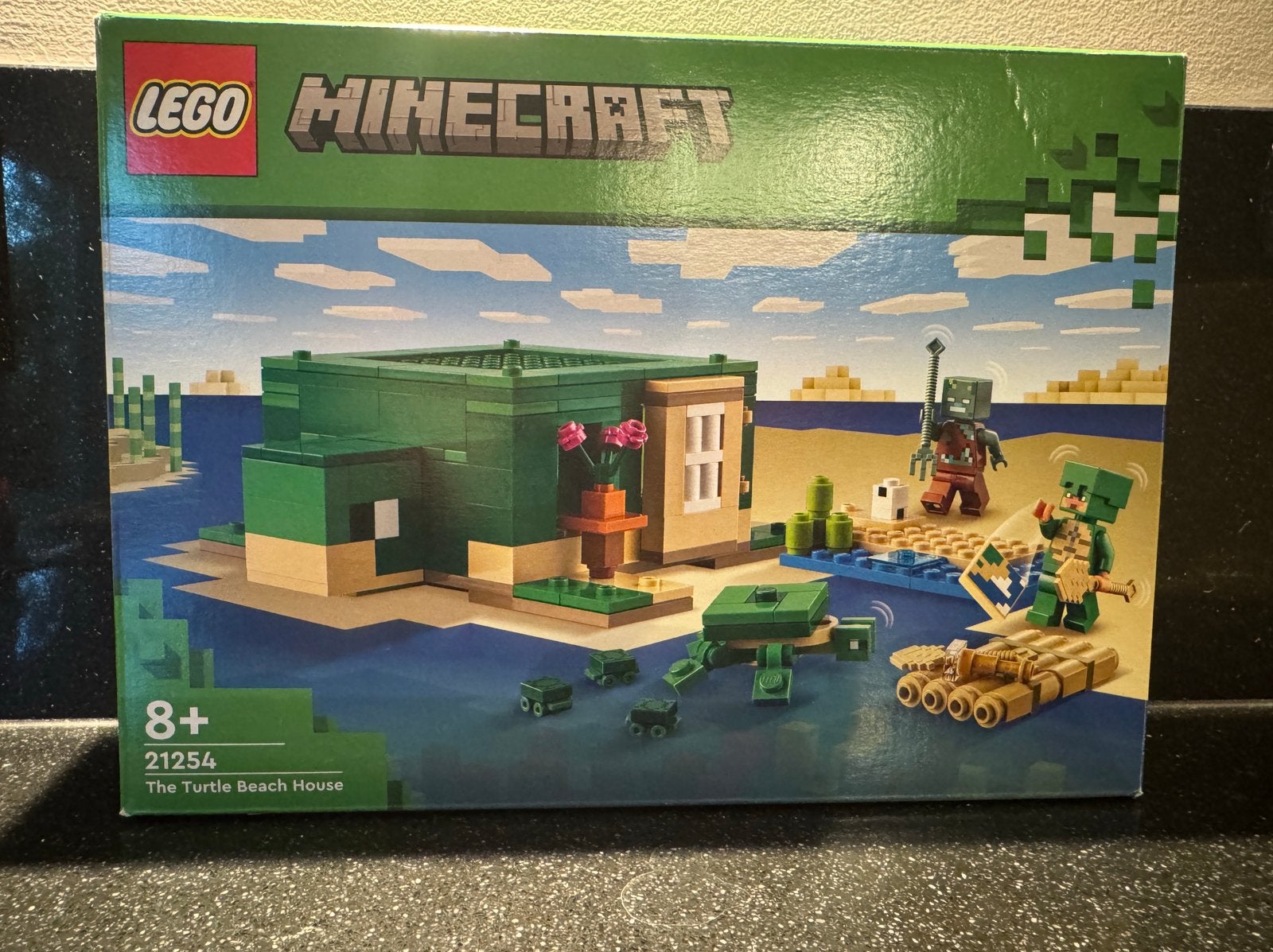 Lego minecraft 21254 schildpad, Hobby en Vrije tijd, Ophalen, Minder dan 500 stukjes, Zo goed als nieuw, Rubik's of 3D-puzzel