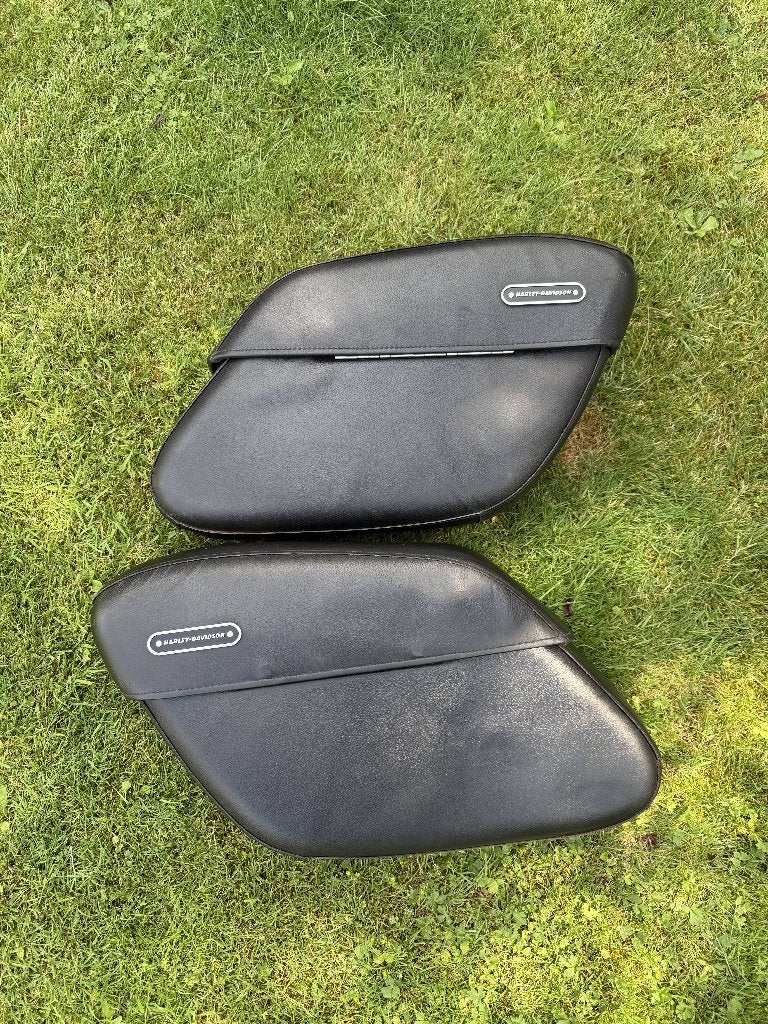 Originele Harley-Davidson leren zadeltassen – P/N 90201321, Ophalen, Gebruikt