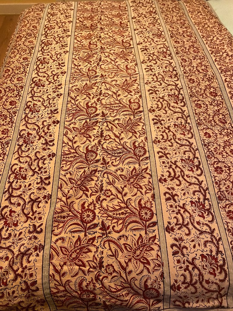 Prachtige handgemaakte plaid met bloemenprint, Handgemaakt, 200 cm, 150 cm, Zo goed als nieuw