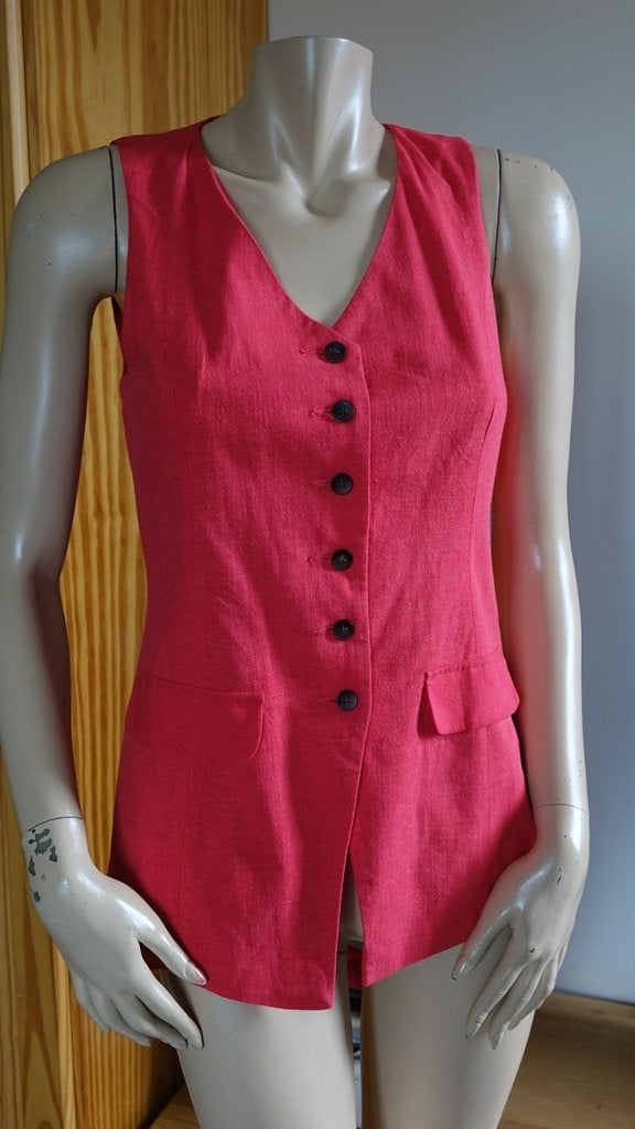 nieuwe rode gilet, Verzenden, Nieuw, Maat 36 (S), Rood